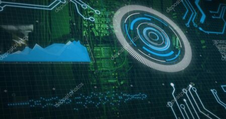 Schaltplan und Code-Snippet neben einer Platine