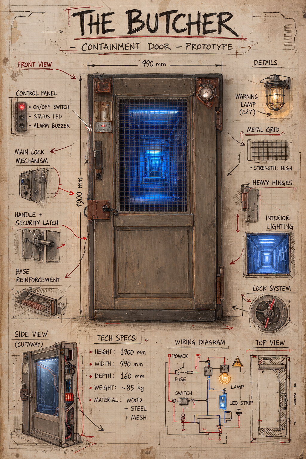 Animatronic mit Lichteffekten in Aktion