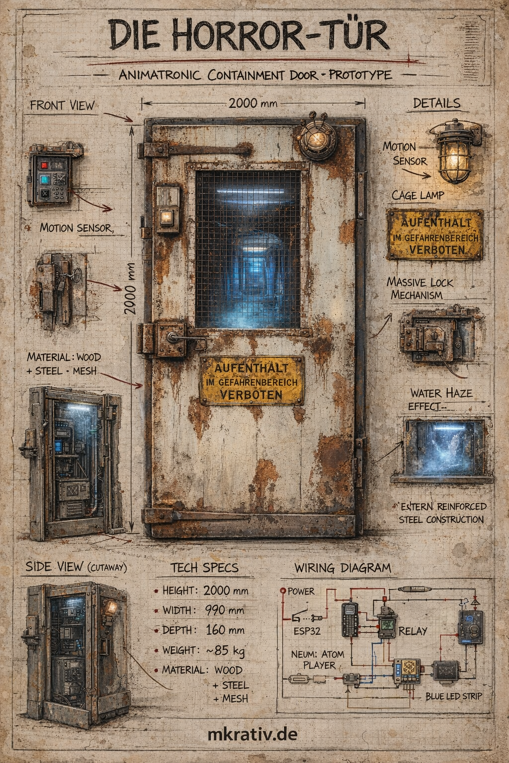 Animatronic The Butcher als umgebaute Tür